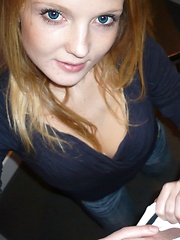 Daring teenage girl gives horny blowjob in shop