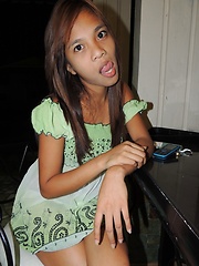 Petite young Filipina girl has pussy creamed after sex
