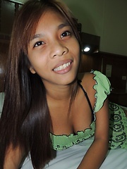 Petite young Filipina girl has pussy creamed after sex