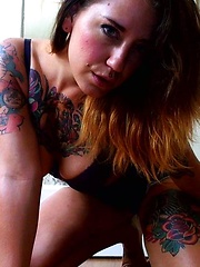 Hot emo Tayte naked with huge tattoos